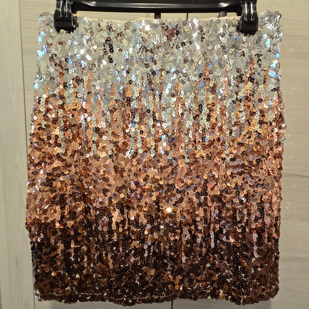 Sequin Mini skirt Large NWT
